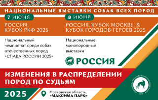 Изменения в распределении пород по судьям на выставке «Россия 2025»