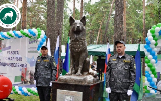 Приветствие президента РКФ в День железнодорожника в связи с открытием в Новосибирске памятника служебным собакам