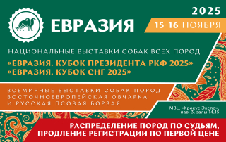 Распределение пород по судьям на выставке «Евразия 2025» и продление регистрации по первой цене
