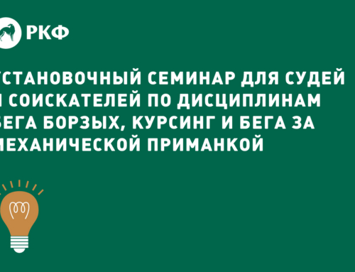 Установочный семинар для судей и соискателей по дисциплинам бега борзых, курсинг и бега за механической приманкой